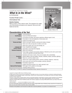 What Is in the Wind? - Houghton Mifflin Harcourt