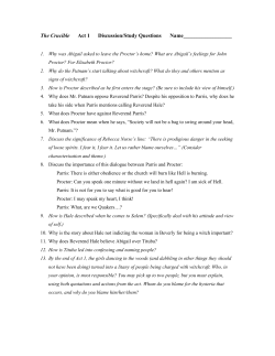 The Crucible Act 1 Discussion/Study Questions