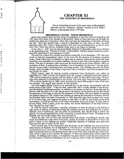 Churches of Brookfield - Brookfield Historical Society