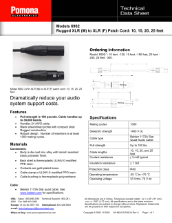 (M) to XLR (F) Patch Cord
