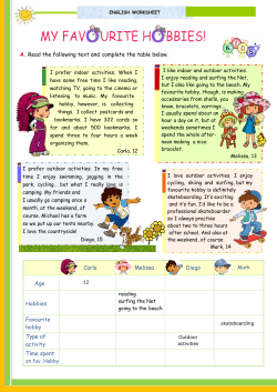 A. Read the following text and complete the table