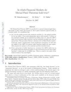 In which Financial Markets do Mutual Fund Theorems hold true?