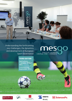 Executive Master in European Sport Governance