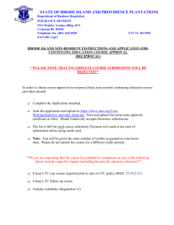 RI Instructions and Application for Cont. Ed Course Approval