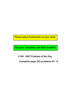 11/28 ISAT Problem of the Day Complete page 222 prob