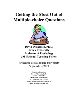 Getting the Most Out of Multiple-choice Questions