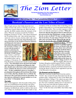 Hezekiah`s Passover and the Lost Tribes of Israel