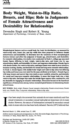 Body Weight, Waist-to-Hip Ratio, "Breasts, and Hips: Role in