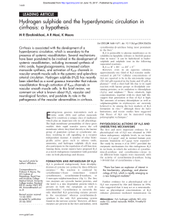 Hydrogen sulphide and the hyperdynamic circulation in cirrhosis