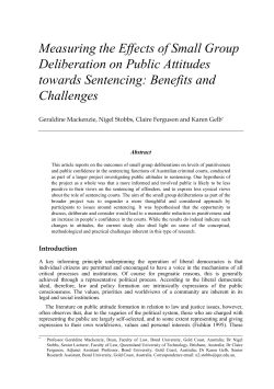 Measuring the Effects of Small Group Deliberation on