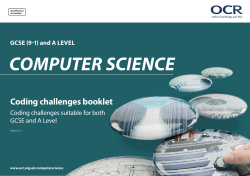 Computer Science Coding Challenges booklet