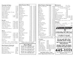 Free Pizza! Celebrating Our 50th Year!