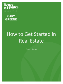 How To Get Started in Real Estate" Brochure
