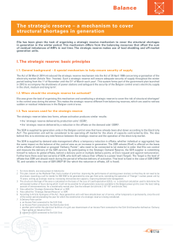 The strategic reserve