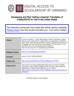 Developing and Pilot Testing a Spanish Translation of CollaboRATE
