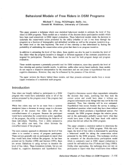 Behavioral Models of Free Riders in DSM Programs