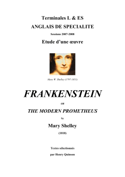 frankenstein - Henry Quinson Site officiel biographie