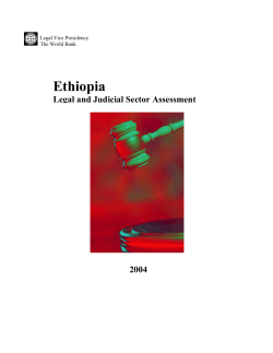 outline: ethiopia legal and judicial sector assessment