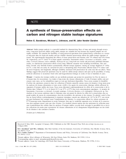 A synthesis of tissue-preservation effects on carbon and nitrogen