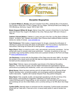 Storyteller Biographies - San Diego County Library
