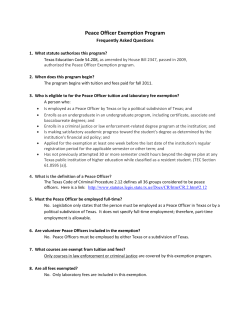 Peace Officer Exemption Program