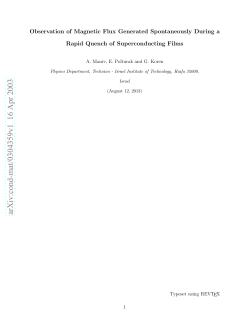 Observation of Magnetic Flux Generated Spontaneously During a