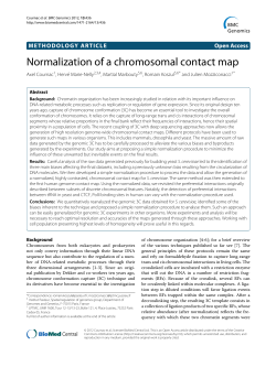 Normalization of a chromosomal contact map | BMC Genomics | Full