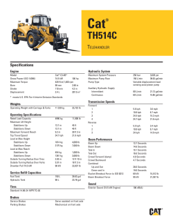 Small Specalog for Cat TH514C Telehandler AEHQ6930-00