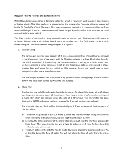 Filter Design - INREM Foundation