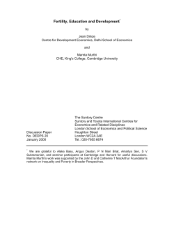 Fertility, Education and Development
