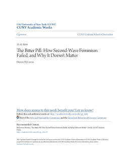 The Bitter Pill: How Second-Wave Feminism Failed, and