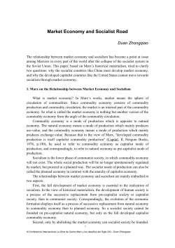Market Economy and Socialist Road