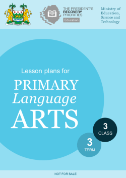 Lesson Plans for Primary Language Arts Class 3