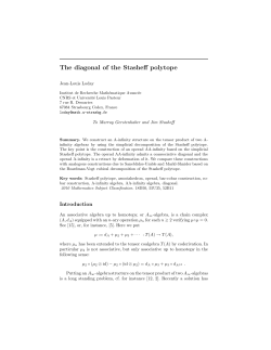 The diagonal of the Stasheff polytope