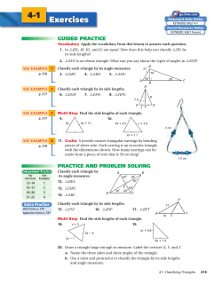 Exercises 4-1 - Spokane Public Schools