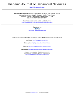 Mexican American Womens Definitions of Rape and Sexual Abuse