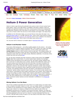 Helium-3 Power Generation