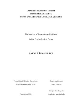 bakal&aacute;řsk&aacute; pr&aacute;ce - Univerzita Karlova