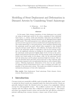 Modelling of Stent Deployment and Deformation in Diseased