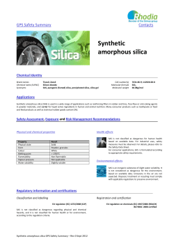 Synthetic amorphous silica