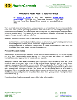 Nonwood Plant Fiber Characteristics