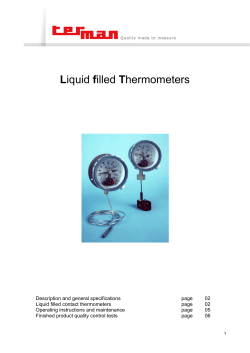 Terman - Liquid filled thermometers