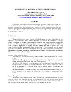 AN APPROACH TO RHETORIC OF FILM IN THE CLASSROOM