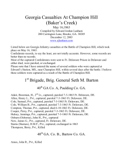 Georgia Casualties Arranged by Unit