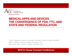 medical apps and devices the convergence of fda, ftc, and state and