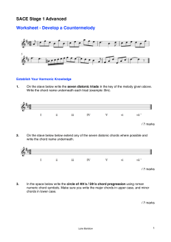 Develop a Countermelody Worksheet