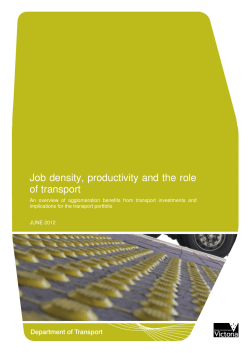 Job density, productivity and the role transport