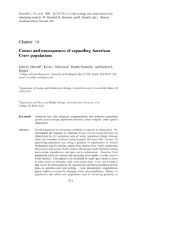 Causes and consequences of expanding American Crow populations