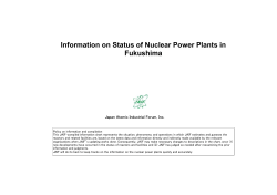 Information on Status of Nuclear Power Plants in Fukushima