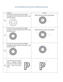 Prime Factor Math Circle 3-4. Session 15. Math Domino Answers